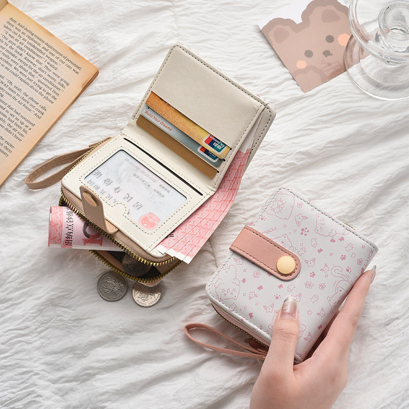 Wholesale Simple cute  buckle multifunctional wallet